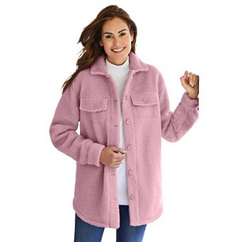 Woman Within Plus Size Berber Button-Front Jacket