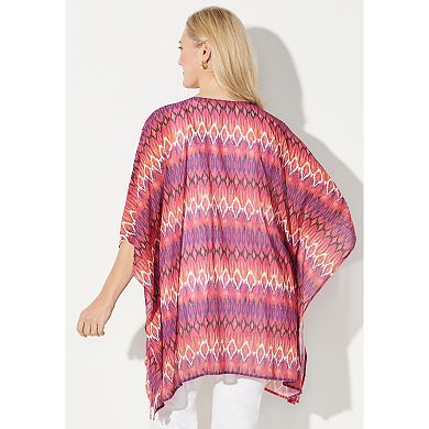Catherines Women's Plus Size Georgette Peasant Poncho