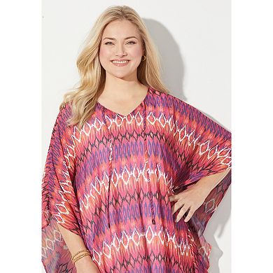 Catherines Women's Plus Size Georgette Peasant Poncho