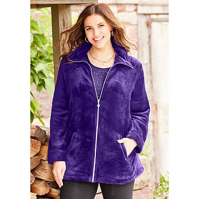 Catherines Women's Plus Size Ultimate Plush Jacket