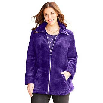 Catherines Women's Plus Size Ultimate Plush Jacket