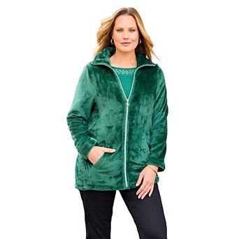 Catherines Women's Plus Size Ultimate Plush Jacket