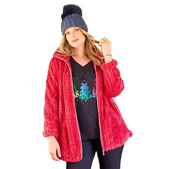 Catherines Women's Plus Size Ultimate Plush Jacket