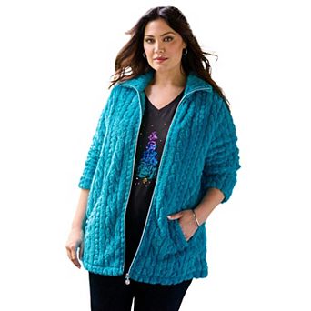 Catherines Women's Plus Size Ultimate Plush Jacket