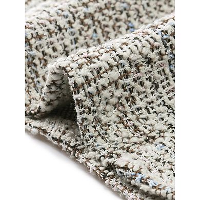 Plus Size Waistcoat For Women Tweed Halter Neck Sleeveless Single Breasted Vests