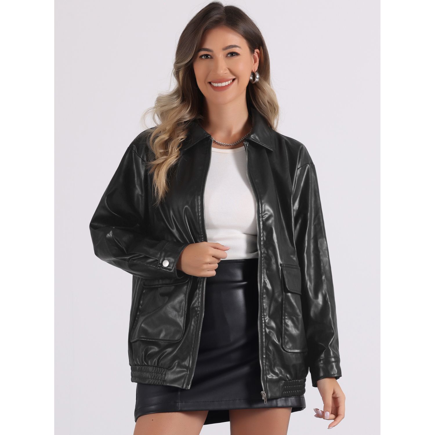 Leather Jacket Women Forever 21 Plus Size Faux Leather Moto Jacket
