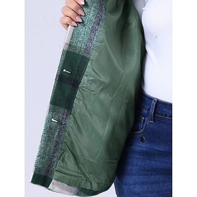 Plus Size Coat for Women Plaid Vest Coat Sleeveless Button Down Jacket Outerwear