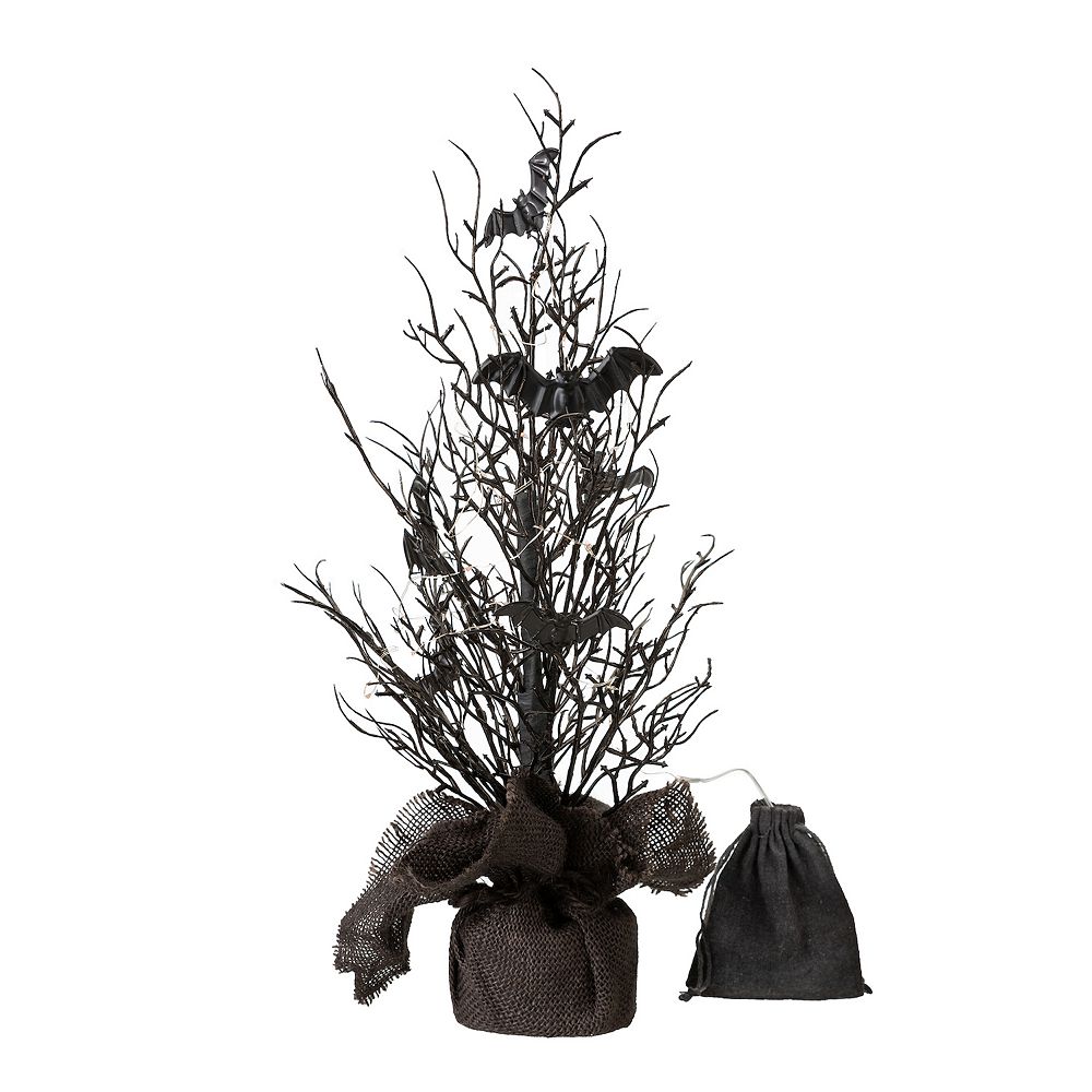 Glitzhome Halloween Tree Centerpiece, Lighted Artificial Table Tree ...