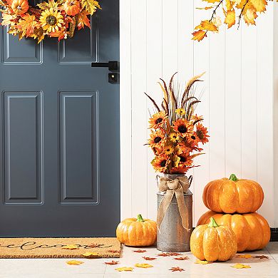 Glitzhome 39.75''h Fall Artificial Sunflower Potted Porch Tree For Fall Harvest Home Decor