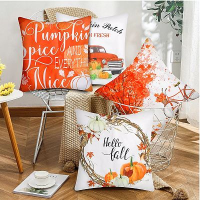 4 pieces Fall Pumpkin Throw Pillow Covers