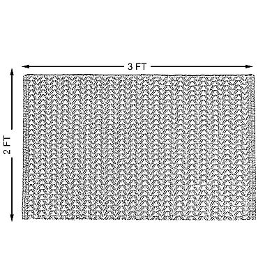 Handwoven Beige and White Geometric Wool Flatweave Kilim Rug