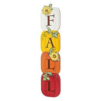 Glitzhome 42"H Wooden Stacked Pumpkin Porch Sign, Sunflowers Standing Sign Decor for Fall Harvest