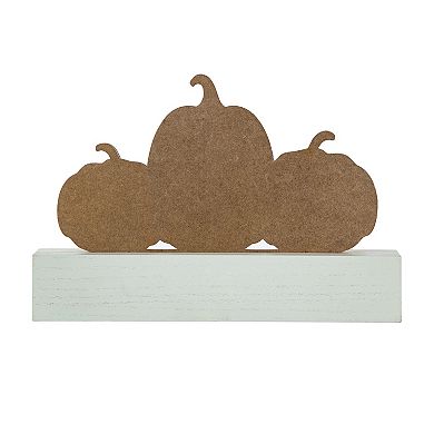 Glitzhome 11.75"l Fall Pumpkins Table Sign Decor, Wooden "Pumpkin Patch" Tabletop Decor
