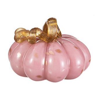 Glitzhome 5.75"D Glass Pumpkin, Unique and Elegant Pumpkin Table Decor