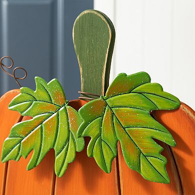 Glitzhome 27"h Fall Wood/metal "welcome" Pumpkin Porch Decor