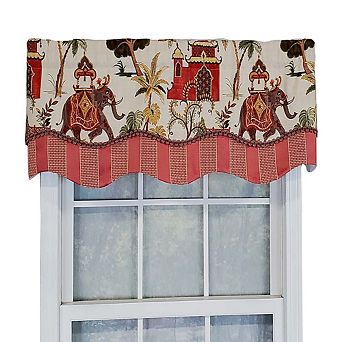 Madhubala Glory "B" Elephant on Sides Valance Rod Pocket