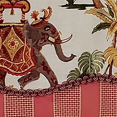 Madhubala Glory "B" Elephant on Sides Valance Rod Pocket