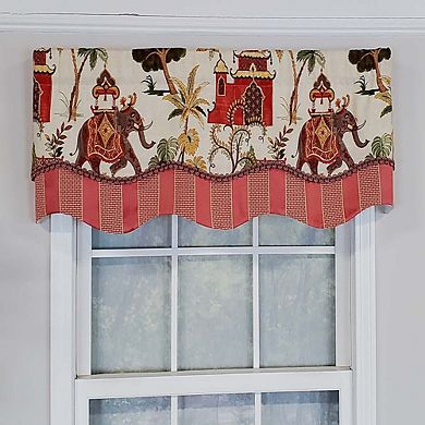 Madhubala Glory "B" Elephant on Sides Valance Rod Pocket
