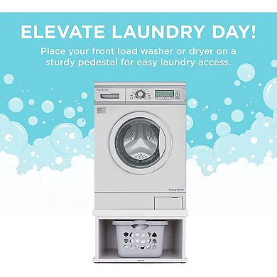 Ivation Wooden Laundry Pedestal for Washer & Dryer, Made to Fit All Machines