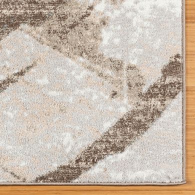 Gertmenian Alor Montu Abstract Brushstroked Runner Rug