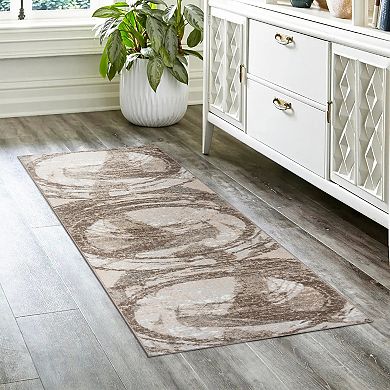 Gertmenian Alor Montu Abstract Brushstroked Runner Rug