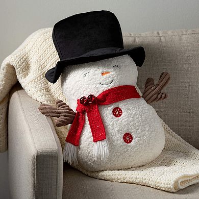Haven Living 23-in. Christmas Plush Snowman Throw Pillow