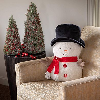 Haven Living 23-in. Christmas Plush Snowman Throw Pillow