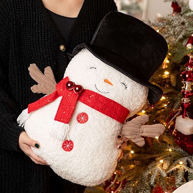 Haven Living 23-in. Christmas Plush Snowman Throw Pillow