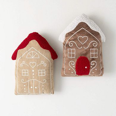 Haven Living 14-in. 2-pc. Christmas Gingerbread House Throw Pillow Set