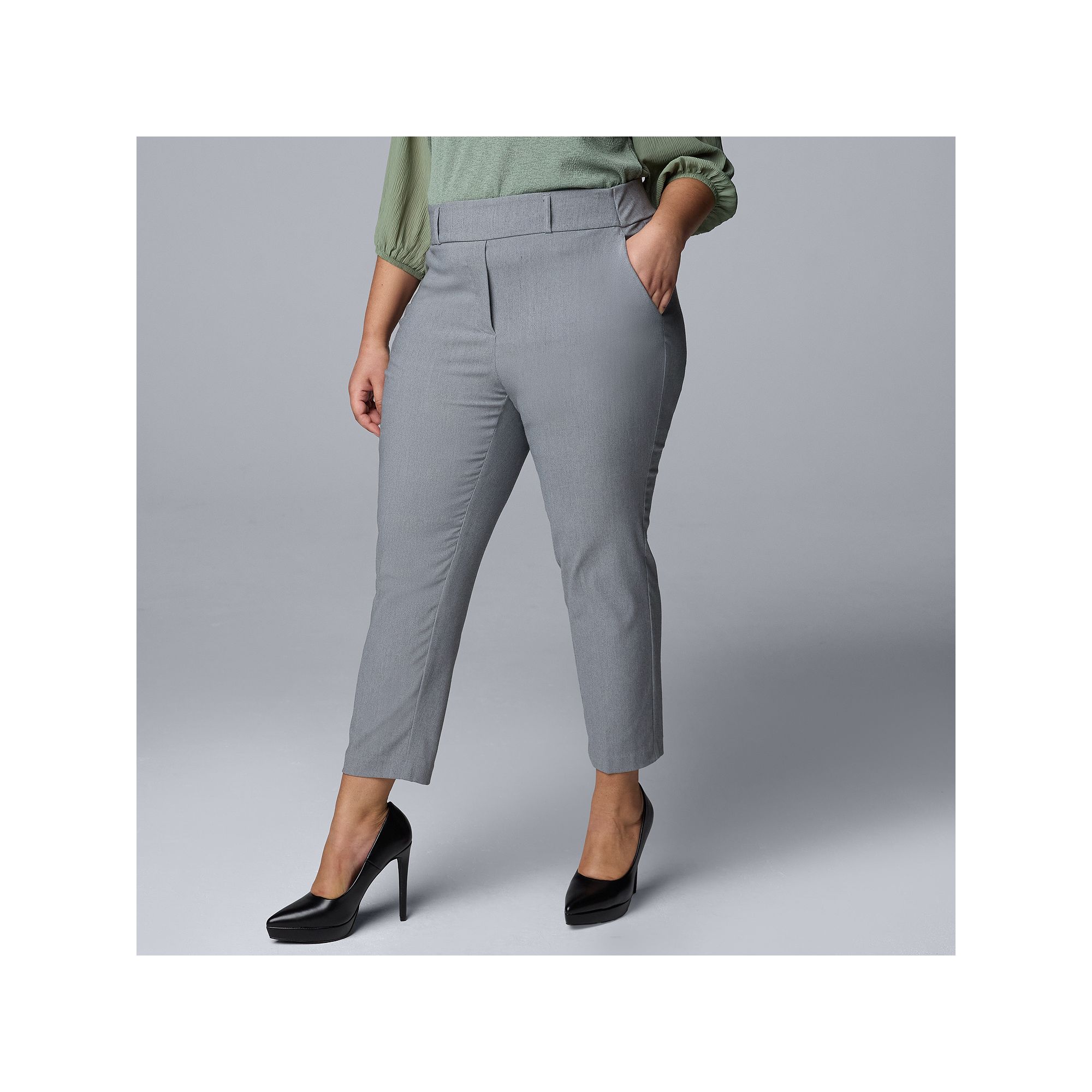 Plus Size Simply Vera Vera Wang Simply Modern Ankle Pants, Womens, Size: 0
