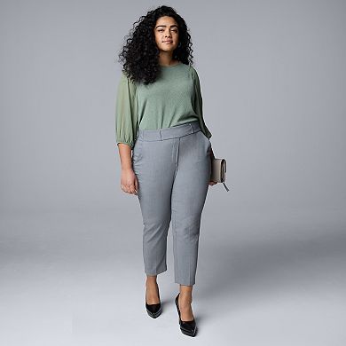 Plus Size Simply Vera Vera Wang Simply Modern Ankle Pants