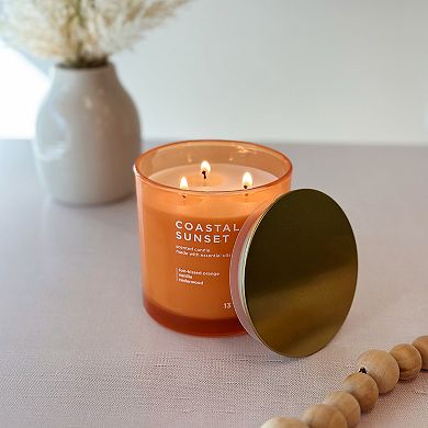 Sonoma Goods For Life® 13-oz. Coastal Sunset 3-Wick Brights Candle Jar