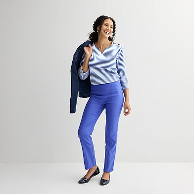 Women's Croft & Barrow® Button Shoulder Split Neck Top
