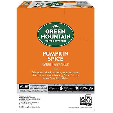 Keurig Green Mountain Coffee Roasters Pumpkin Spice Coffee Single-Serve K-Cup Pods, Light Roast, 24 Count