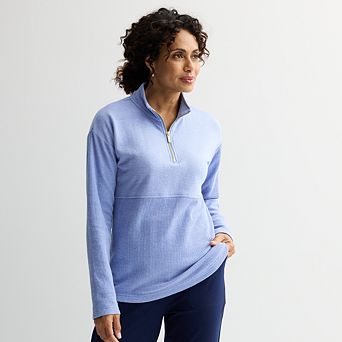 Womens Croft & Barrow Zip Neck Tops, Clothing | Kohl's