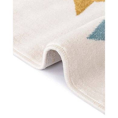 Unique Loom Twinkle Whimsy Kids Throw or Area Rug