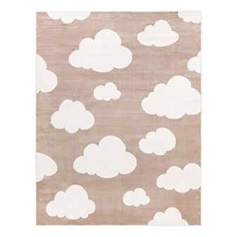 Unique Loom Clouds Whimsy Kids Throw or Area Rug