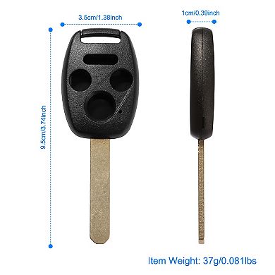 Black, Keyless Entry Remote Shell Cases For Honda Accord Set Of 2