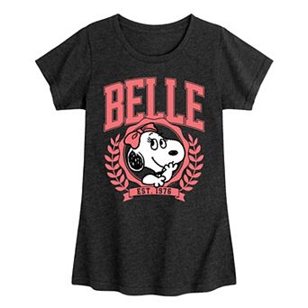 Girls 7-16 Peanuts Belle Collegiate Tee