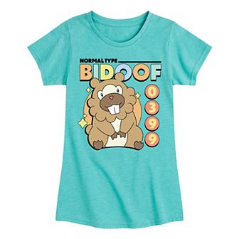 Girls 7-16 Pokemon Normal Type Bidoof Tee