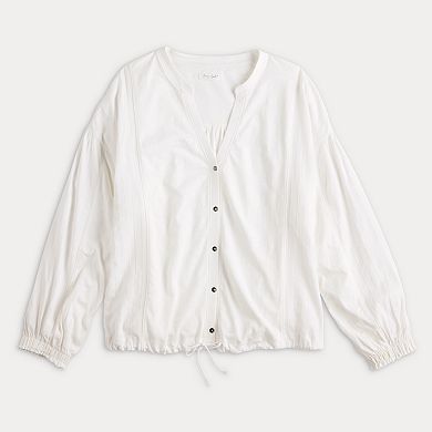 Women's Grey State Button Down Blouse