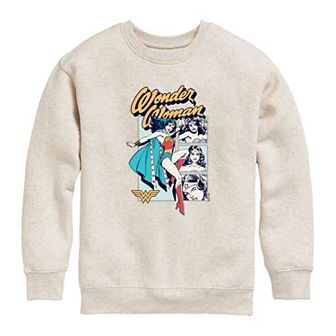 Girls 7-16 Wonder Women Comic Panels Fleece