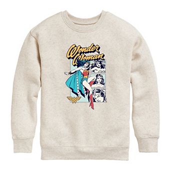 Girls 7-16 Wonder Women Comic Panels Fleece