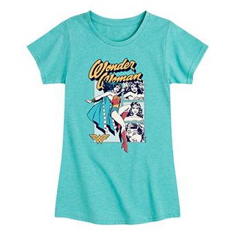 Girls 7-16 Wonder Women Comic Panels Tee