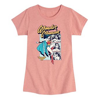 Girls 7-16 Wonder Women Comic Panels Tee