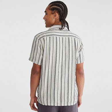Men's Aeropostale Linen Short Sleeve Button Down Shirt