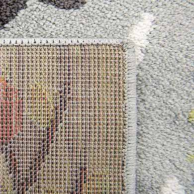 Unique Loom Unicorns Whimsy Kids Throw or Area Rug