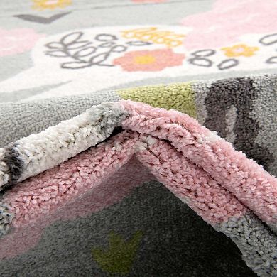 Unique Loom Unicorns Whimsy Kids Throw or Area Rug