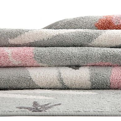 Unique Loom Unicorns Whimsy Kids Throw or Area Rug