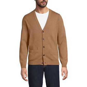 Big & Tall Lands' End Cotton Cardigan